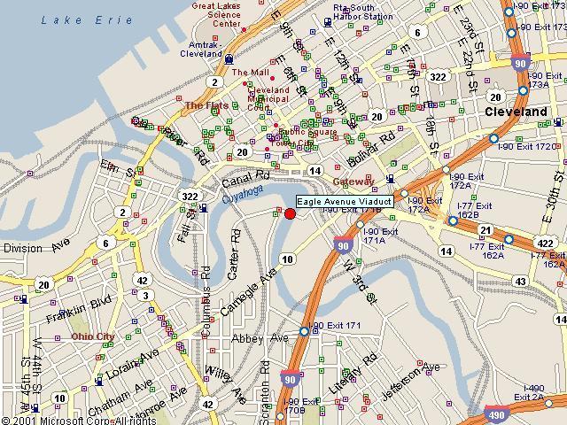 Map showing bridge location.