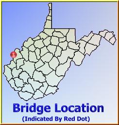 Map showing overview of bridge location.