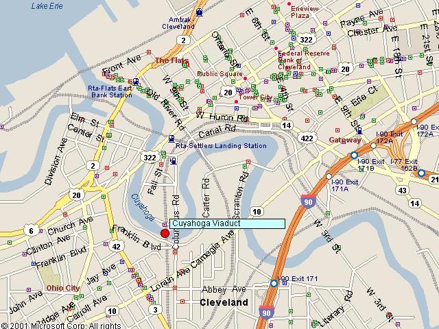 Map showing bridge location.