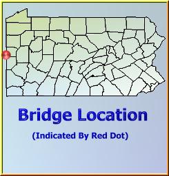 Map showing overview of bridge location.