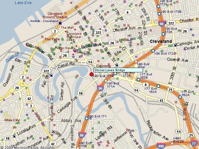 Map showing bridge location.
