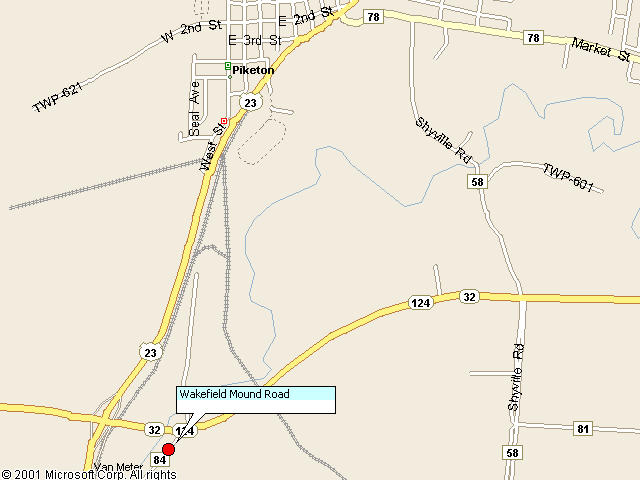 Map showing bridge location.