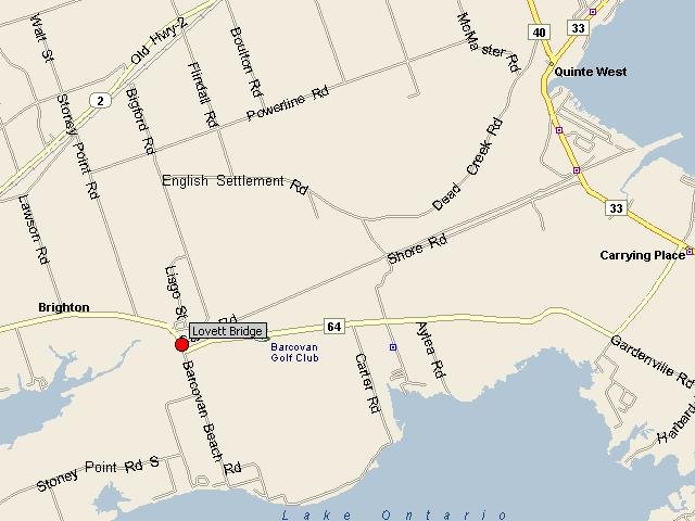 Map showing bridge location.
