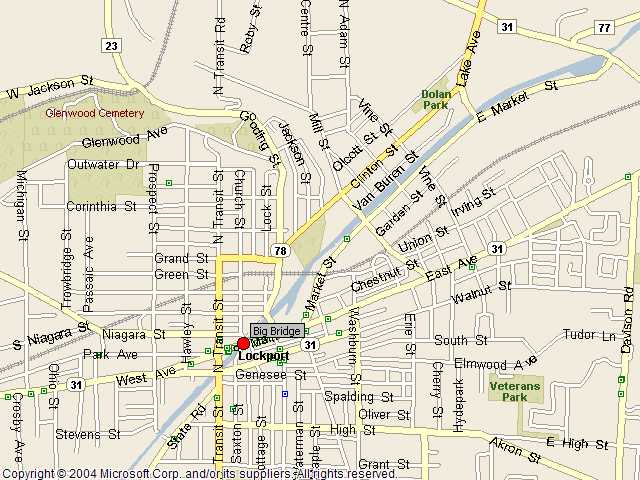 Map showing bridge location.