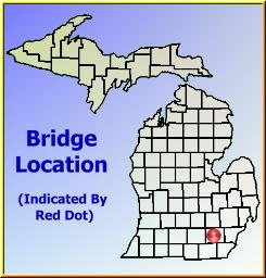 Map showing overview of bridge location.
