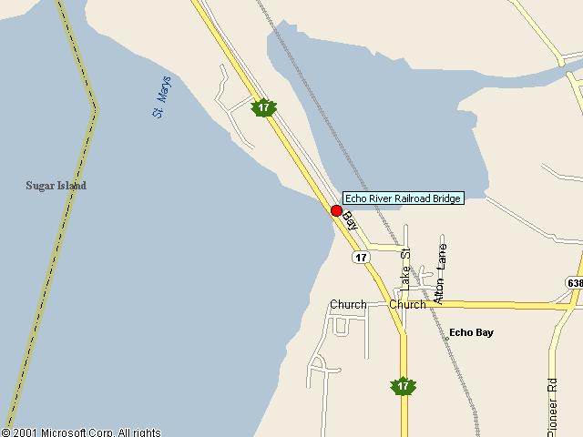 Map showing bridge location.
