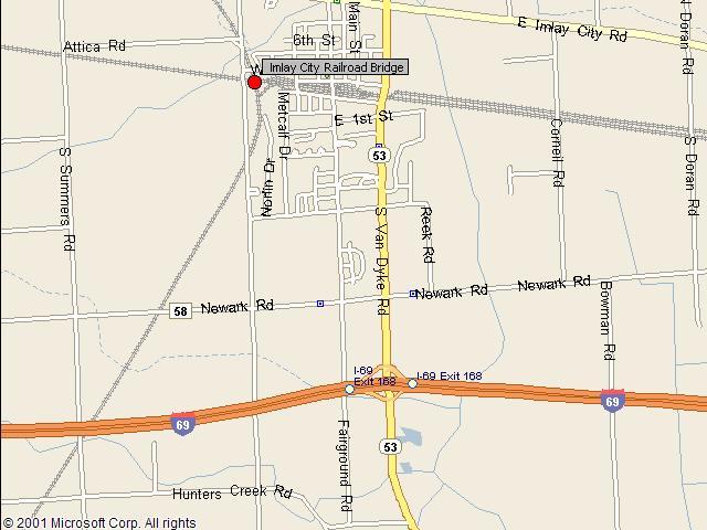 Map showing bridge location.