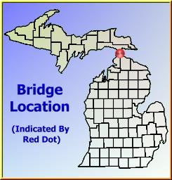 Map showing overview of bridge location.
