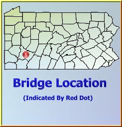 Map showing overview of bridge location.