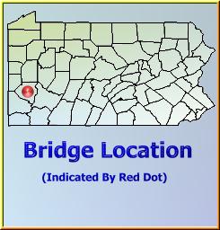 Map showing overview of bridge location.