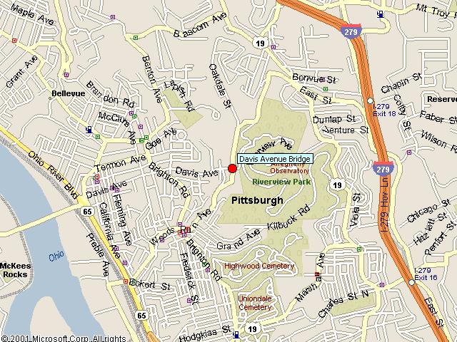 Map showing bridge location.