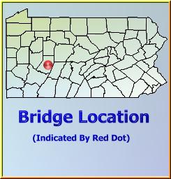 Map showing overview of bridge location.