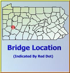 Map showing overview of bridge location.