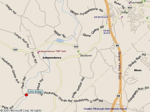 Map showing bridge location.