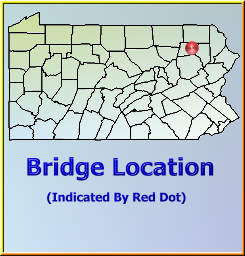 Map showing overview of bridge location.
