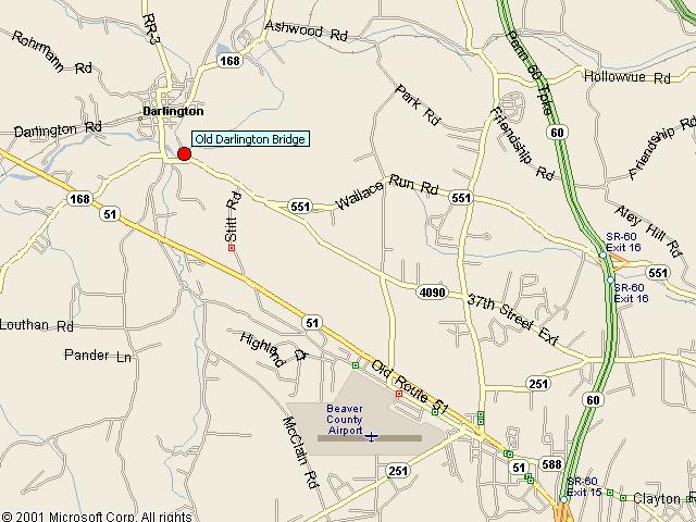 Map showing bridge location.
