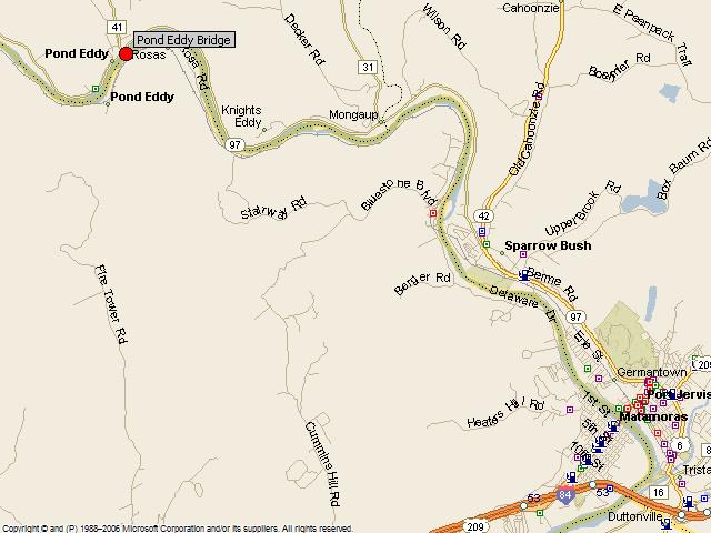 Map showing bridge location.