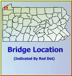 Map showing overview of bridge location.