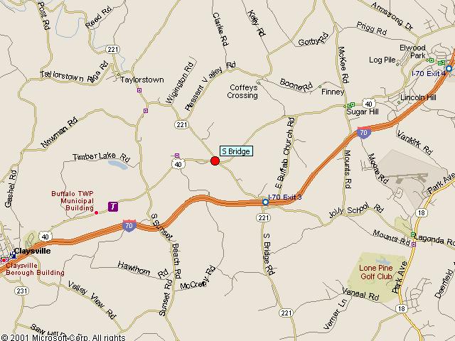 Map showing bridge location.