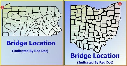 Map showing overview of bridge location.
