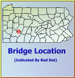 Map showing overview of bridge location.