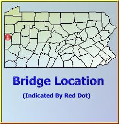 Map showing overview of bridge location.