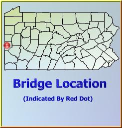 Map showing overview of bridge location.