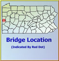 Map showing overview of bridge location.