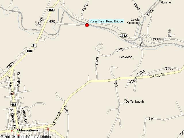Map showing bridge location.