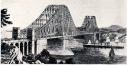 Artist Rendering of Bridge Proposed In 1884