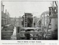 Substructure Construction, View Inside Caisson