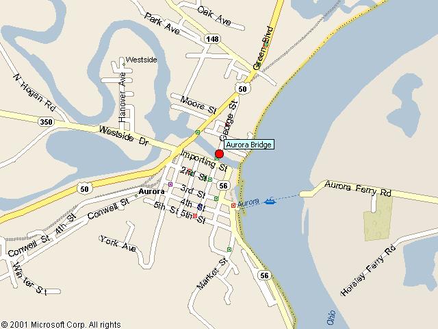 Map showing bridge location.