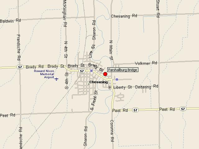 Map showing bridge location.