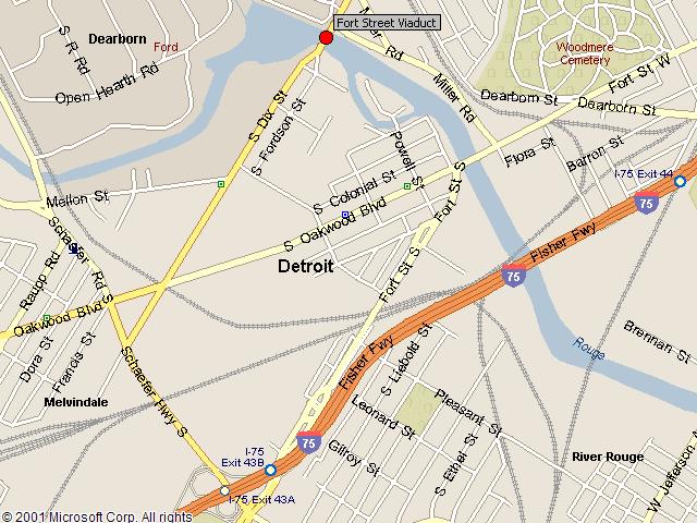 Map showing bridge location.