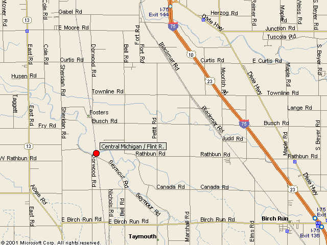 Map showing bridge location.