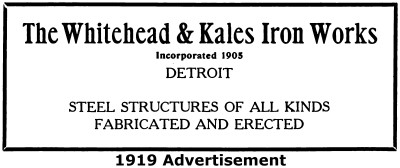 Whitehead and Kales Iron Works Detroit Michigan