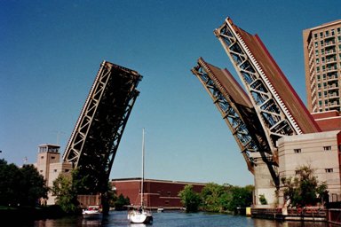 Ohio Street Bridge Raised