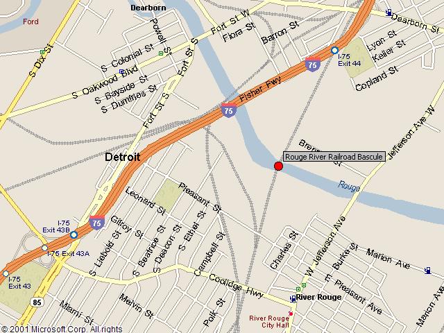 Map showing bridge location.