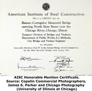 State Street Bridge American Institute of Steel Construction Certificate