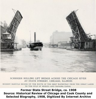 Former State Street Bascule Bridge Chicago Illinois Chicago River