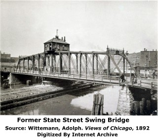 Former State Street Swing Bridge Chicago Illinois Chicago River