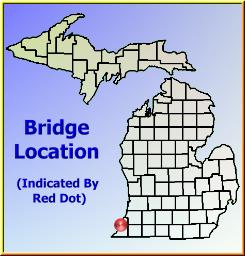 Map showing overview of bridge location.