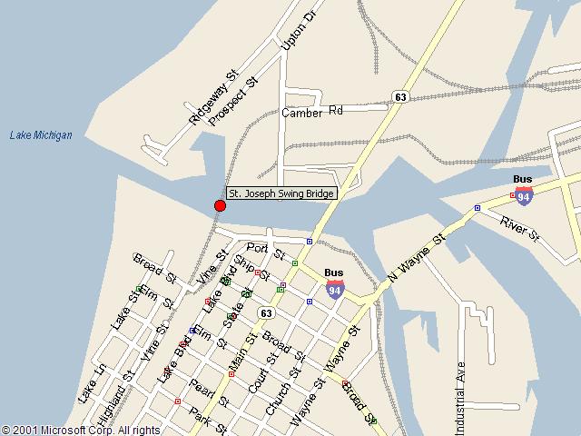 Map showing bridge location.