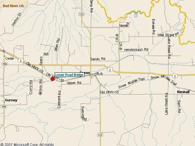 Map showing bridge location.