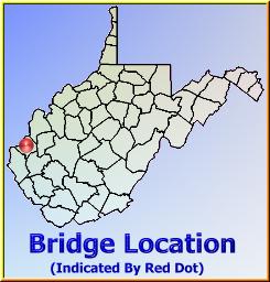 Map showing overview of bridge location.