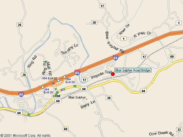Map showing bridge location.