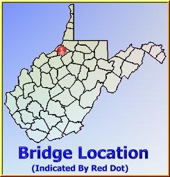 Map showing overview of bridge location.