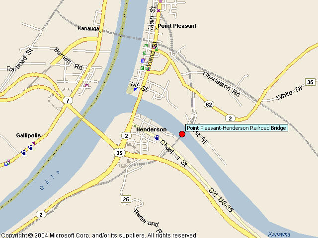 Map showing bridge location.
