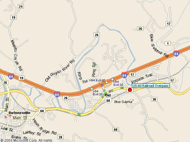 Map showing bridge location.